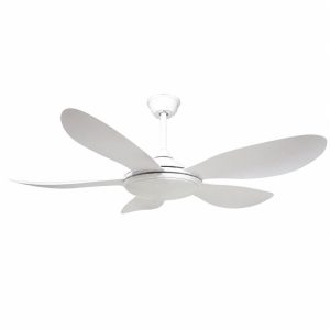 Quạt trần đèn cánh nhựa trắng thiết kế đơn giản hiện đại QT-196