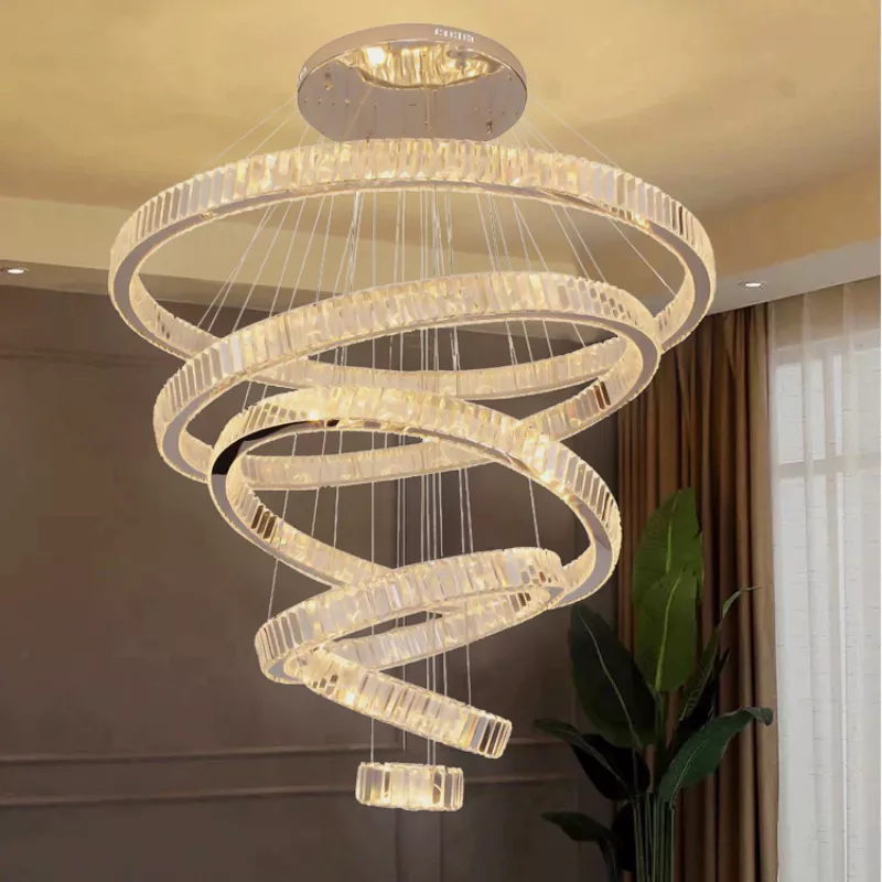 Đèn chùm phale, thiết kế 6 tầng, vòng tròn phale trắng cao cấp DC-409 - Hình ảnh 5