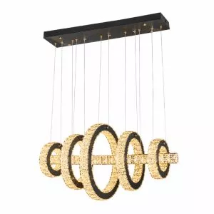 Đèn chùm phale, thiết kế thả ngang, vòng phale trắng cao cấp DC-405