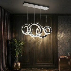 Đèn chùm phale, thiết kế thả ngang, 3 vòng hiện đại DC-402