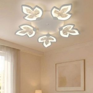 Đèn ốp trần hiện đại, thiết kế hình bông hoa, đính phale nghệ thuật OT-045