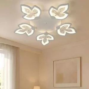 Đèn ốp trần hiện đại, thiết kế hình bông hoa, đính phale nghệ thuật OT-045