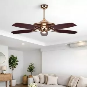 Quạt trần 5 cánh gỗ, thiết kế cổ điển QT-163