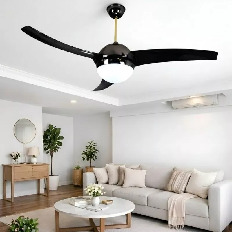 Quạt trần đèn, 3 cánh nhựa, thiết kế hiện đại QT-173