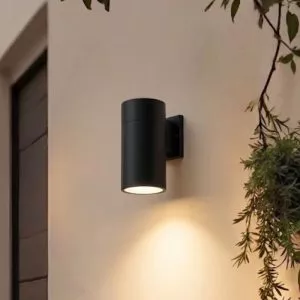 Đèn tường Led hiện đại ngoài trời kiểu trụ màu đen, hắt 1 đầu VNT-369Đ