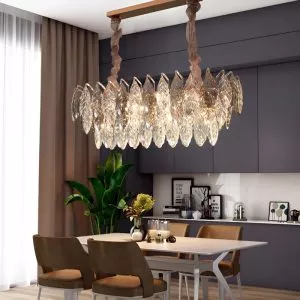 Đèn chùm phale, thiết kế kiểu ngang, thẻ phale thiết kế hình lá cao cấp DC-431