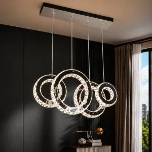 Đèn chùm phale, thiết kế thả ngang, 3 vòng hiện đại DC-402
