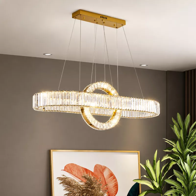 Đèn chùm phale, thiết kế thả ngang, vòng phale trắng cao cấp DC-406 - Hình ảnh 4
