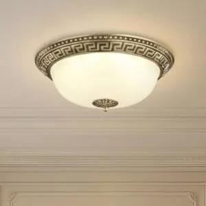 Đèn ốp trần cổ điển, mặt thủy tinh nghệ thuật OCD-040