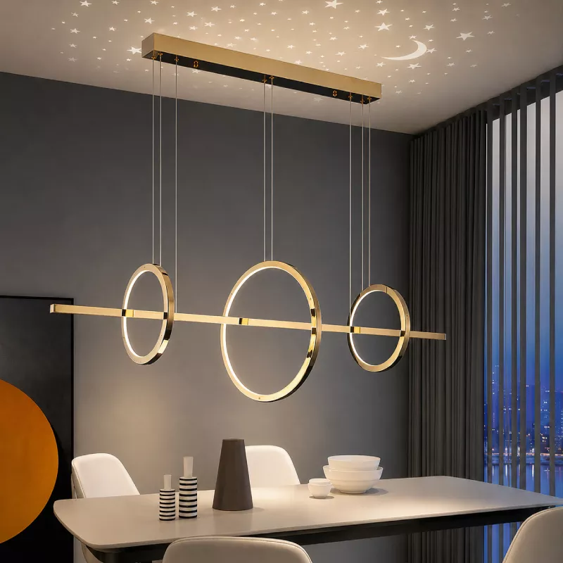 Đèn thả hiện đại – thiết kế thả ngang, vòng tròn led sáng tạo DT-18