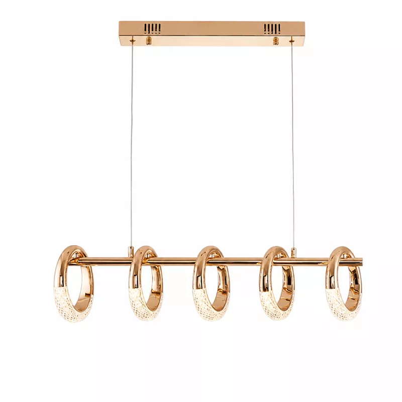 Đèn thả LED nghệ thuật 5 bóng hình vòng tròn hoa tai DT-01 - Hình ảnh 2