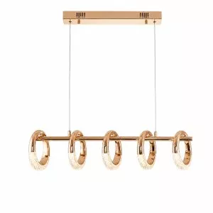 Đèn thả LED nghệ thuật 5 bóng hình vòng tròn hoa tai TDC-2017