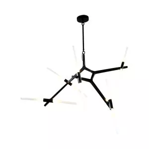 Đèn thả thiết kế Bắc Âu, thanh ngang phối thủy tinh ống hiện đại DT-17