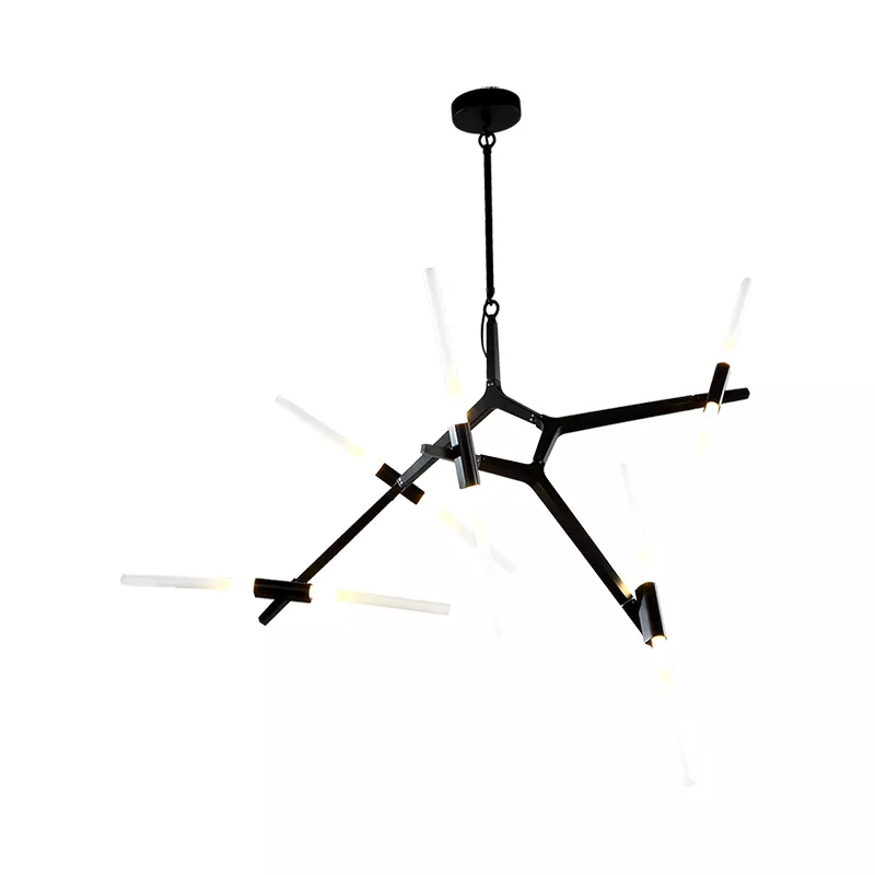 Đèn thả thiết kế Bắc Âu, thanh ngang phối thủy tinh ống hiện đại TDC-228 - Hình ảnh 2
