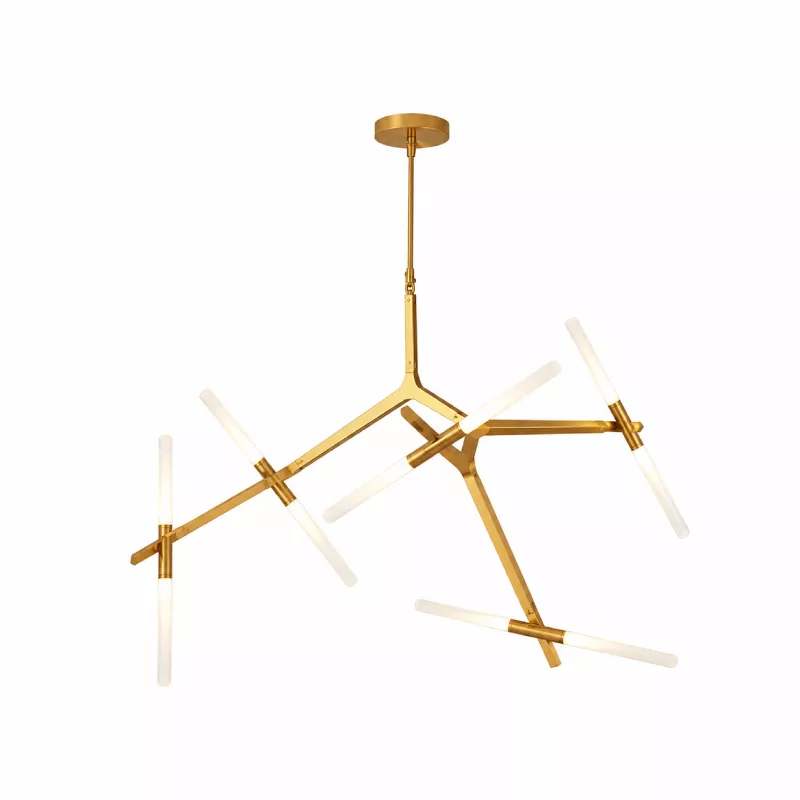 Đèn thả thiết kế Bắc Âu, thanh ngang phối thủy tinh ống hiện đại TDC-228 - Hình ảnh 3