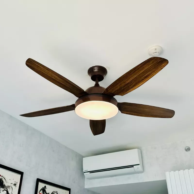 Quạt trần đèn, 5 cánh nhựa, thiết kế hiện đại QT-161 - Hình ảnh 3