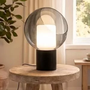 Đèn bàn hiện đại Bắc Âu, chao thủy tinh cao cấp DB-694