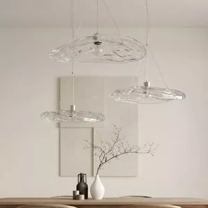Đèn thả Decor – Thiết kế hiện đại thủy tinh hình lá mảnh TDC-2277