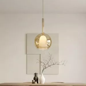 Đèn thả Decor – Thiết kế hiện đại thủy tinh màu trà TDC-2287