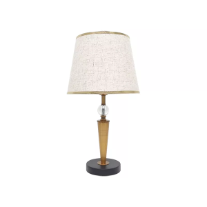 Đèn bàn chụp vải, thân kim loại phối Phale nghệ thuật DB-717