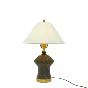 Đèn bàn thân gốm, chao vải cao cấp DB-711