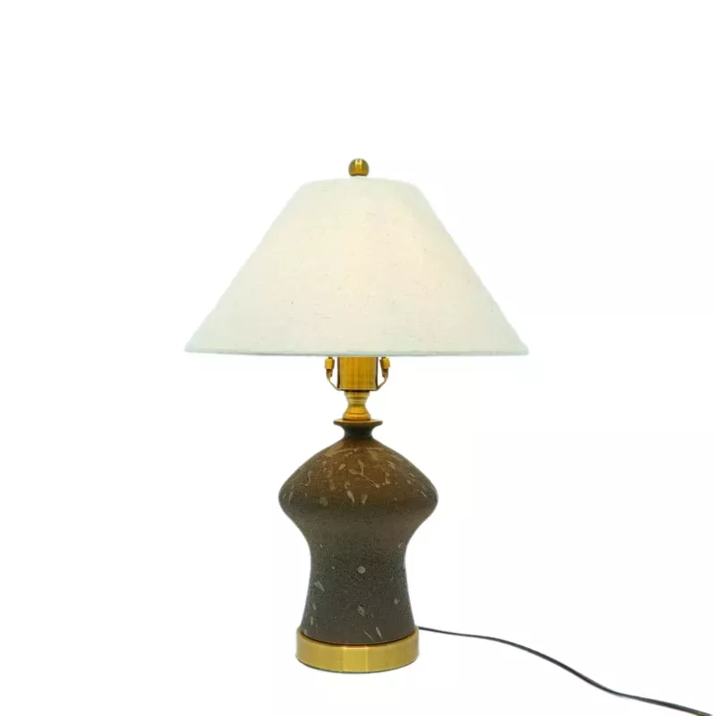 Đèn bàn thân gốm, chao vải cao cấp DB-711 - Hình ảnh 2