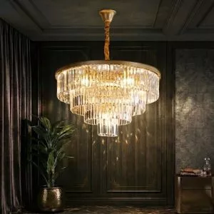 Đèn chùm phale, thiết kế dạng tròn, thẻ phale trắng DC-1030