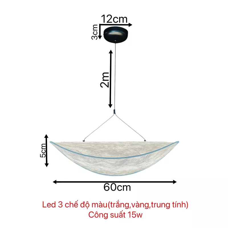 Đèn thả Decor - Thiết kế đơn giản hình cánh diều TDC-2256 - Hình ảnh 10