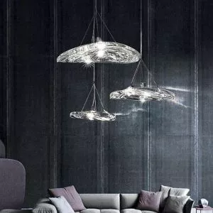 Đèn thả Decor – Thiết kế hiện đại thủy tinh hình lá mảnh TDC-2277