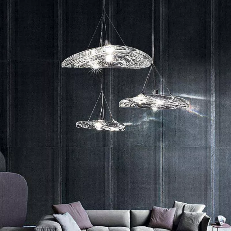 Đèn thả Decor – Thiết kế hiện đại thủy tinh hình lá mảnh TDC-2277