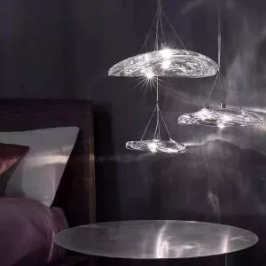 Đèn thả Decor – Thiết kế hiện đại thủy tinh hình lá mảnh TDC-2277