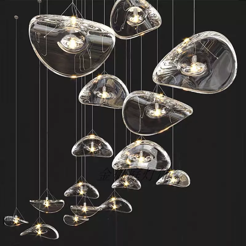 Đèn thả Decor – Thiết kế hiện đại thủy tinh hình lá mảnh TDC-2277 - Hình ảnh 4