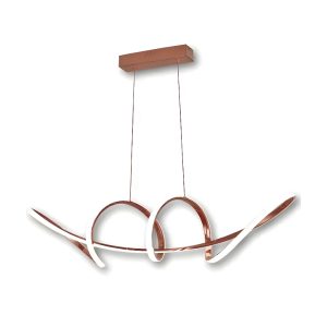 Đèn thả hiện đại thiết kế thân uốn lượn inox si hồng cao cấp DT-13