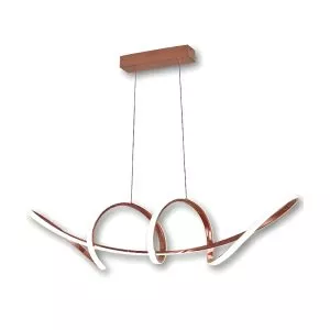 Đèn thả hiện đại thiết kế thân uốn lượn inox si hồng cao cấp DT-13