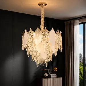Đèn chùm thiết kế pha lê hiện đại dáng tròn DC-2448