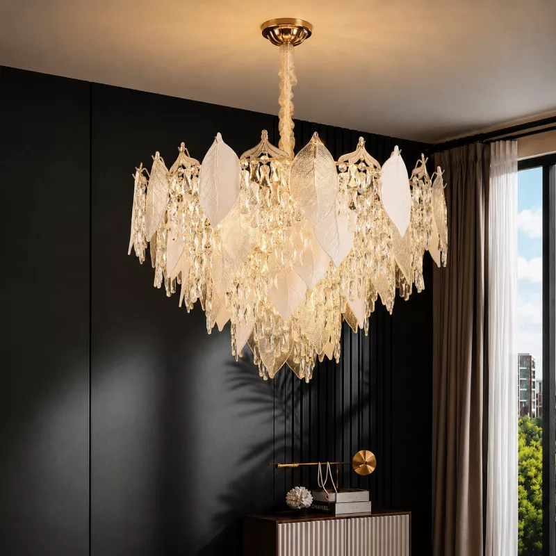 Đèn chùm thiết kế pha lê hiện đại dáng tròn DC-2448
