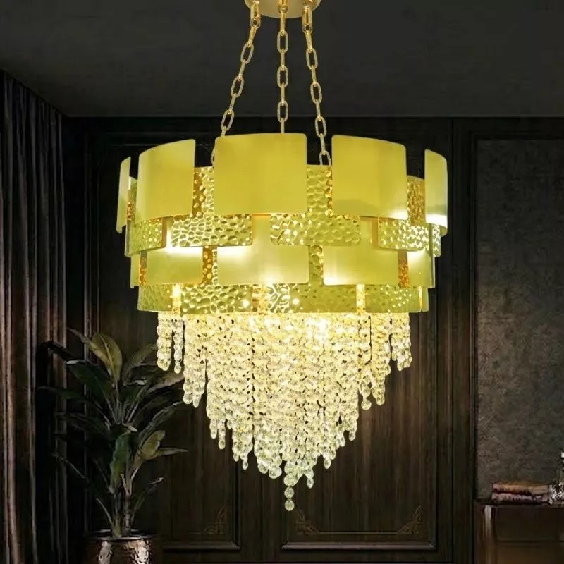 Đèn chùm thiết kế phale hiện đại dáng tròn dây xích DC-2457