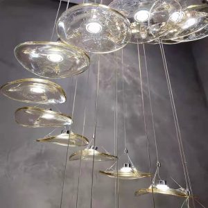 Đèn chùm thông tầng – sảnh thiết kế hiện đại dáng thả DTT-157