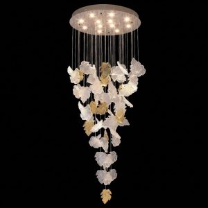 Đèn chùm thông tầng – sảnh thiết kế hiện đại hình lá phong DTT-160