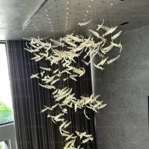 Đèn chùm lông vũ thiết kế DTK-01