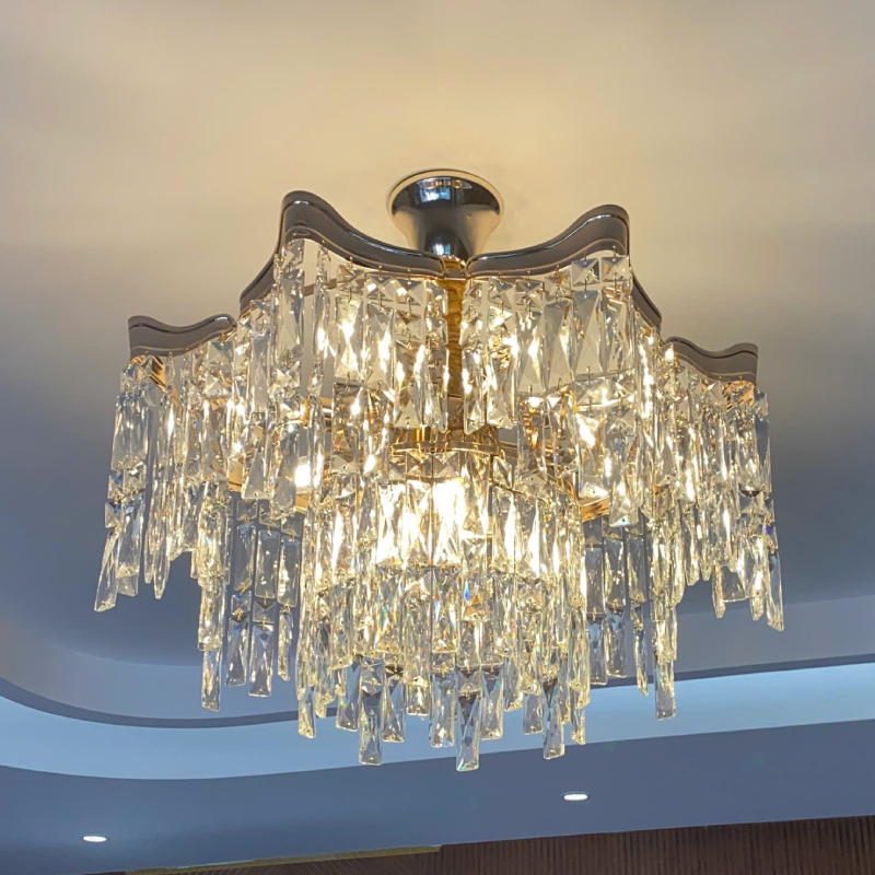 Đèn chùm thiết kế pha lê hiện đại dáng tròn DC-2451 - Hình ảnh 3