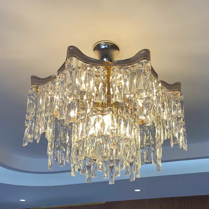 Đèn chùm thiết kế pha lê hiện đại dáng tròn DC-2451 - Hình ảnh 3