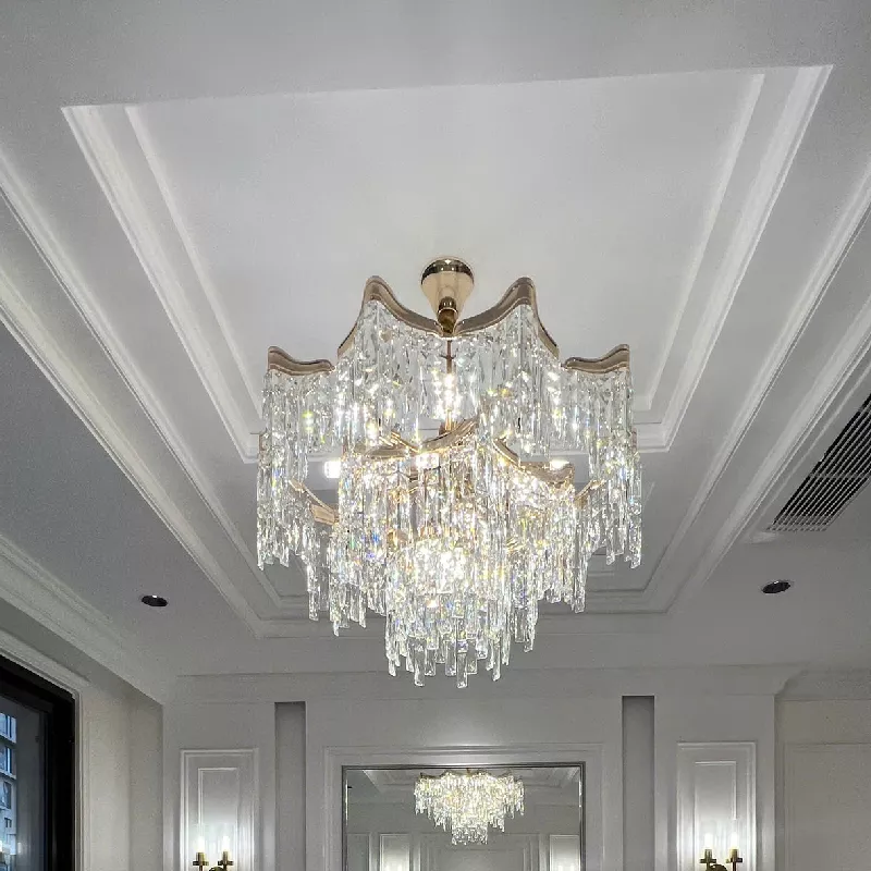 Đèn chùm thiết kế pha lê hiện đại dáng tròn DC-2451 - Hình ảnh 5