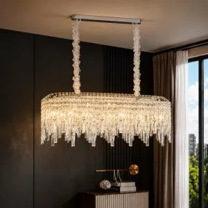Đèn chùm thiết kế pha lê hiện đại thả ngang DC-2453