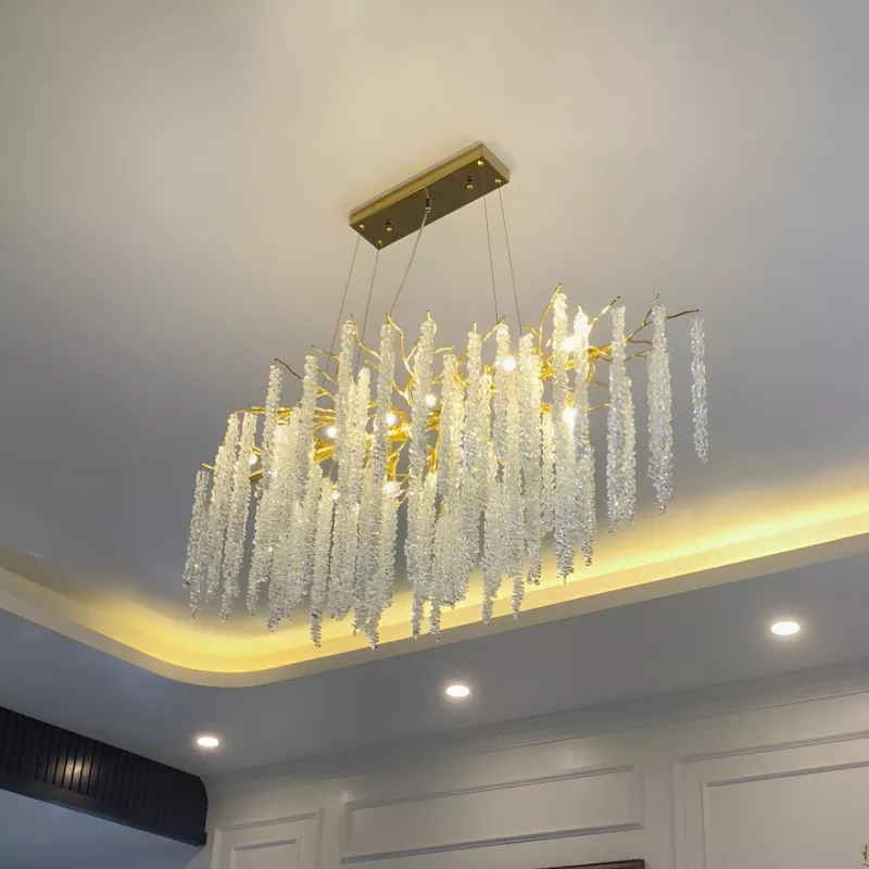 Đèn chùm thiết kế phale hiện đại thả ngang hình lá DC-2463 - Hình ảnh 3