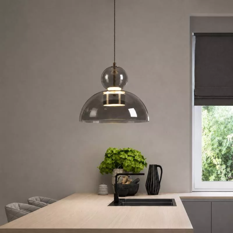 Đèn thả Decor - Thiết kế chao thủy tinh bán nguyệt TDC-364 - Hình ảnh 5