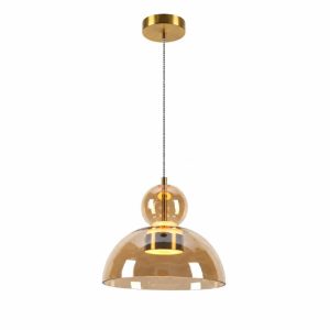 Đèn thả Decor – Thiết kế chao thủy tinh bán nguyệt TDC-364