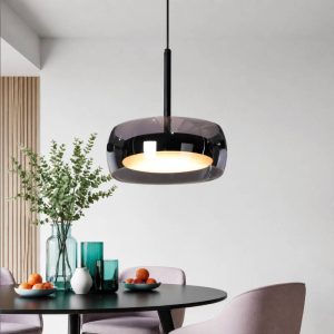 Đèn thả Decor – Thiết kế chao thủy tinh khói tối giản TDC-366