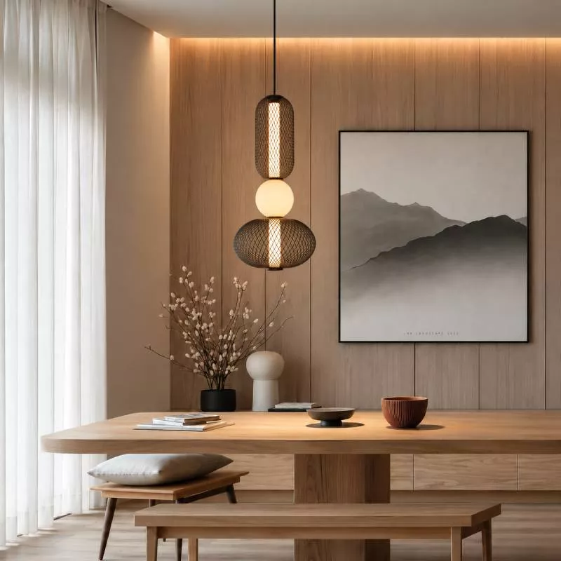 Đèn thả Decor - Thiết kế dáng hồ lô phối cầu sáng TDC-357 - Hình ảnh 2