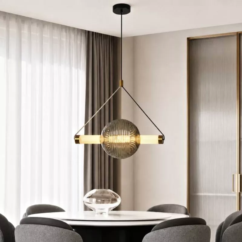 Đèn thả Decor – Thiết kế quả cầu phối thanh ngang TDC-369